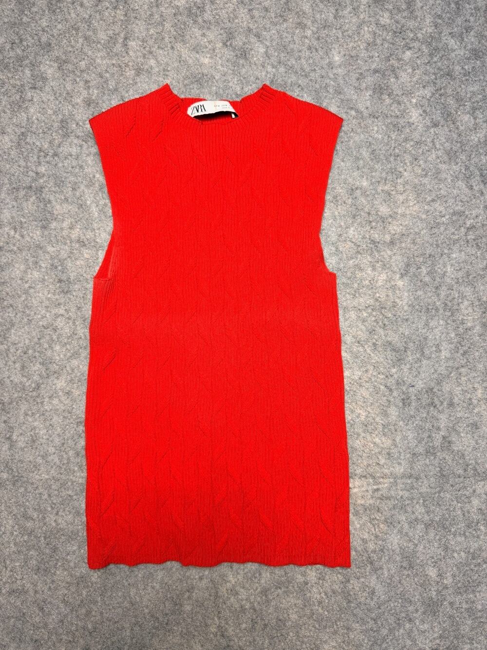 Zara Textured Sleeveless Knit Top Womens Size Medium